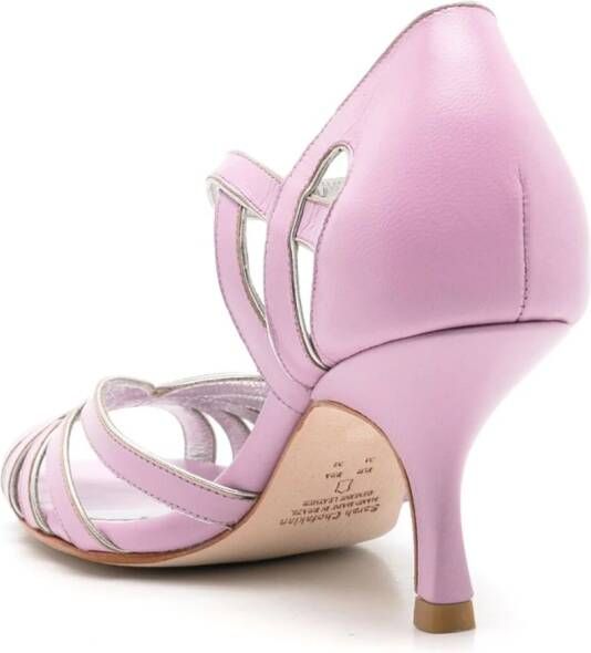 Sarah Chofakian Marcel leren sandalen Roze