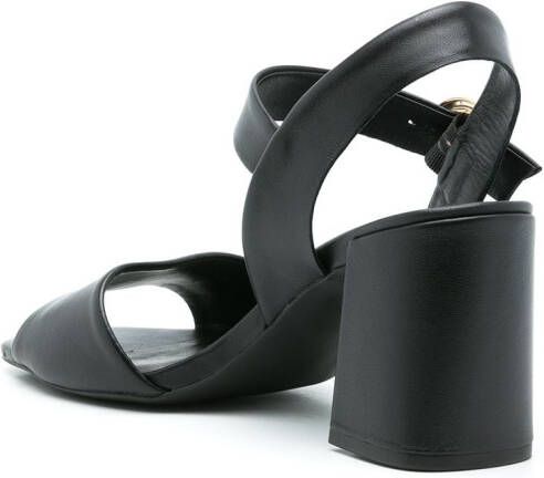 Sarah Chofakian Margaret leren sandalen Zwart
