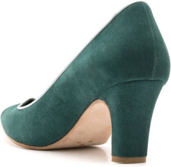 Sarah Chofakian Banoni 75mm leren pumps Groen