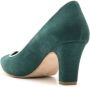 Sarah Chofakian Banoni 75mm leren pumps Groen - Thumbnail 3