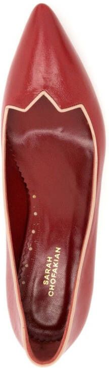 Sarah Chofakian Banoni 55mm leren pumps Rood