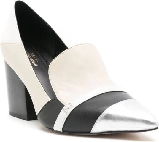 Sarah Chofakian Marianna pumps met puntige neus Wit