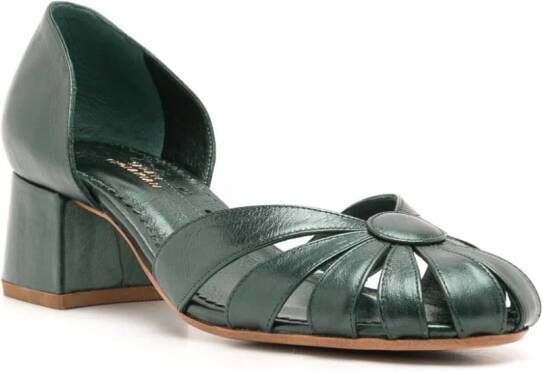 Sarah Chofakian Marjorie pumps met bandjes Groen