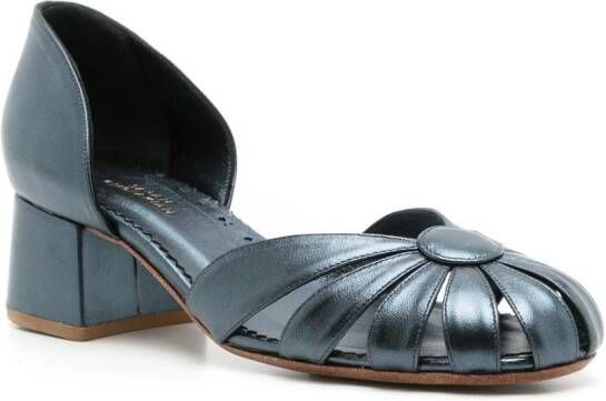 Sarah Chofakian Marjorie pumps met ronde neus Blauw