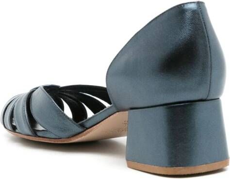 Sarah Chofakian Marjorie pumps met ronde neus Blauw