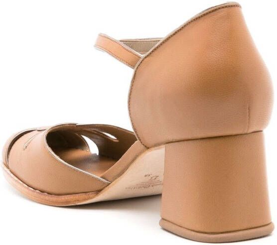 Sarah Chofakian Melaine uitgesneden sandalen Bruin