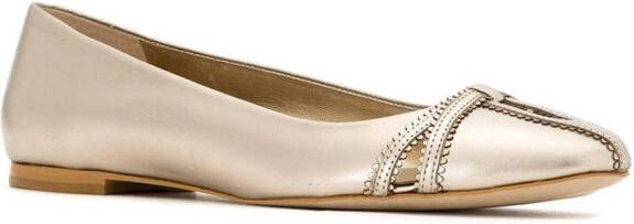 Sarah Chofakian Metallic ballerina's Zilver