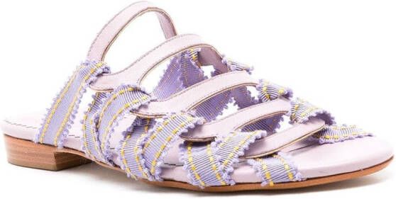 Sarah Chofakian Mia slip-on sandalen Paars