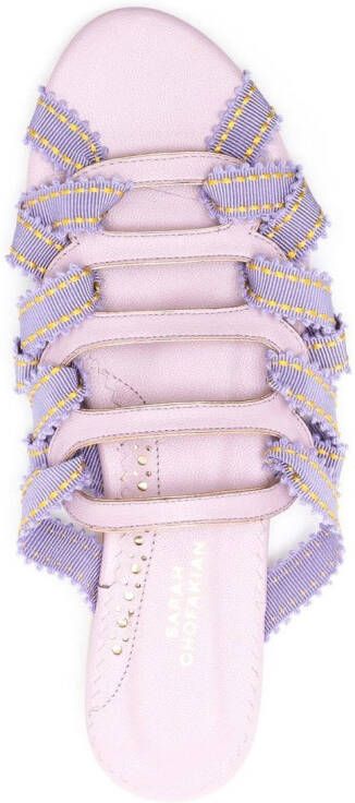 Sarah Chofakian Mia slip-on sandalen Paars
