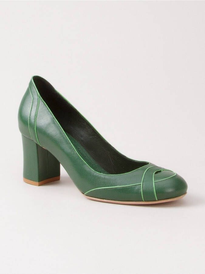 Sarah Chofakian mid-heel pumps Groen