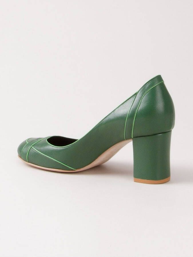 Sarah Chofakian mid-heel pumps Groen