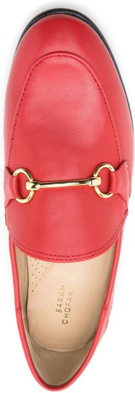 Sarah Chofakian Milao leren loafers Rood