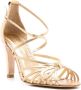 Sarah Chofakian Miuccia leren sandalen Goud - Thumbnail 2