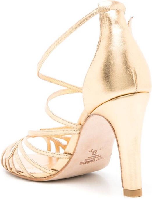 Sarah Chofakian Miuccia leren sandalen Goud