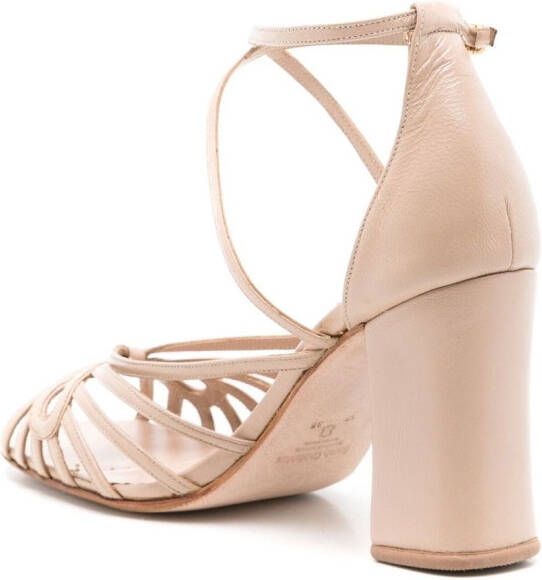 Sarah Chofakian Miuccia sandalen met strik Beige