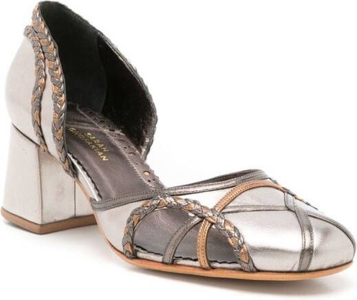 Sarah Chofakian Molly leren pumps Metallic