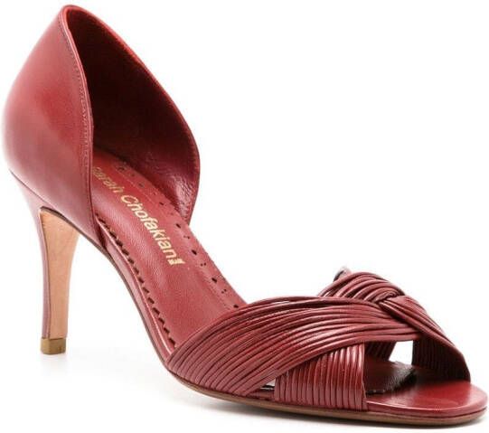 Sarah Chofakian open-toe pumps Rood