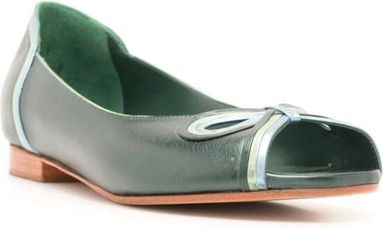 Sarah Chofakian Muniz leren pumps Groen