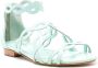 Sarah Chofakian Naomi leren sandalen Blauw - Thumbnail 2