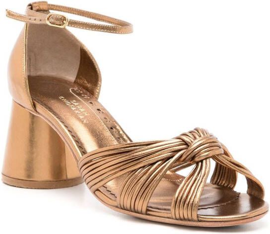 Sarah Chofakian Ocean pumps met geknoopt detail Goud