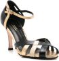 Sarah Chofakian Olga sandalen met metallic-effect Zwart - Thumbnail 2