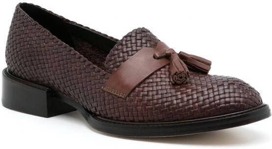 Sarah Chofakian Oxford schoenen met kwastje Bruin