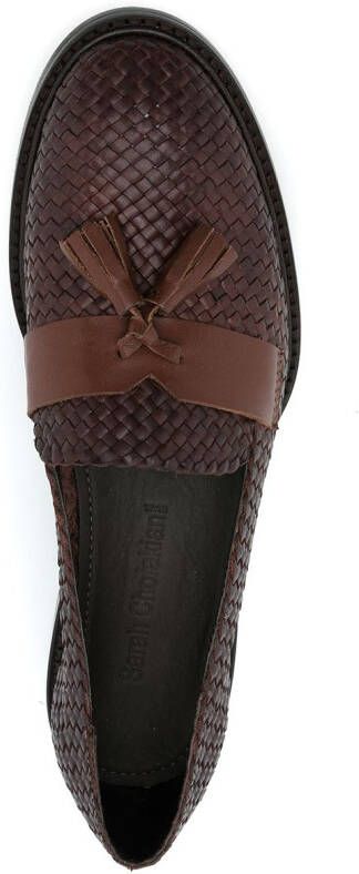 Sarah Chofakian Oxford schoenen met kwastje Bruin