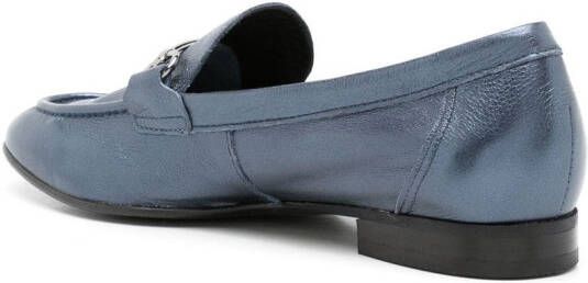 Sarah Chofakian Oxford Siena leren loafers Blauw