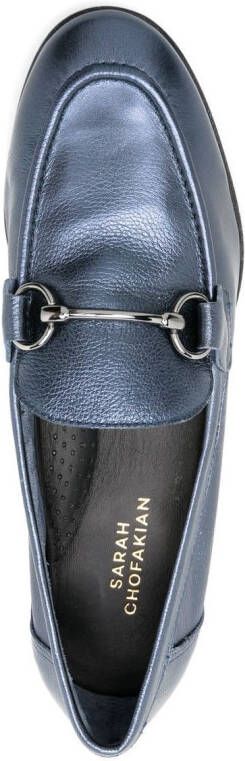 Sarah Chofakian Oxford Siena leren loafers Blauw