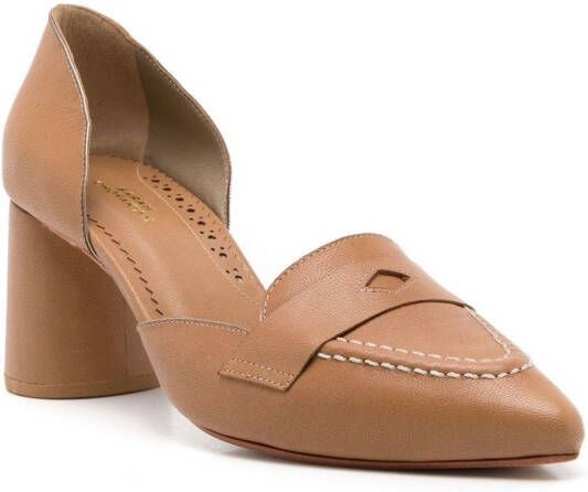 Sarah Chofakian Perry pumps met puntige neus Bruin