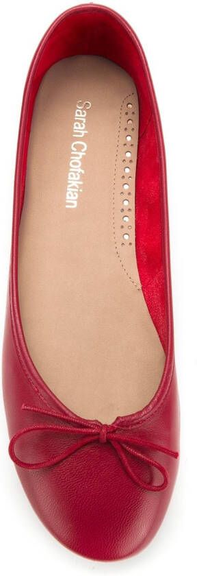 Sarah Chofakian platte ballerinas Rood