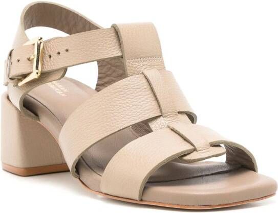 Sarah Chofakian Ponteils leren sandalen Beige