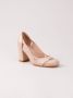 Sarah Chofakian pumps met chunky hak Beige - Thumbnail 2