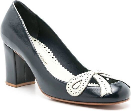 Sarah Chofakian pumps met chunky hak Blauw