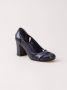 Sarah Chofakian pumps met chunky hak Blauw - Thumbnail 2