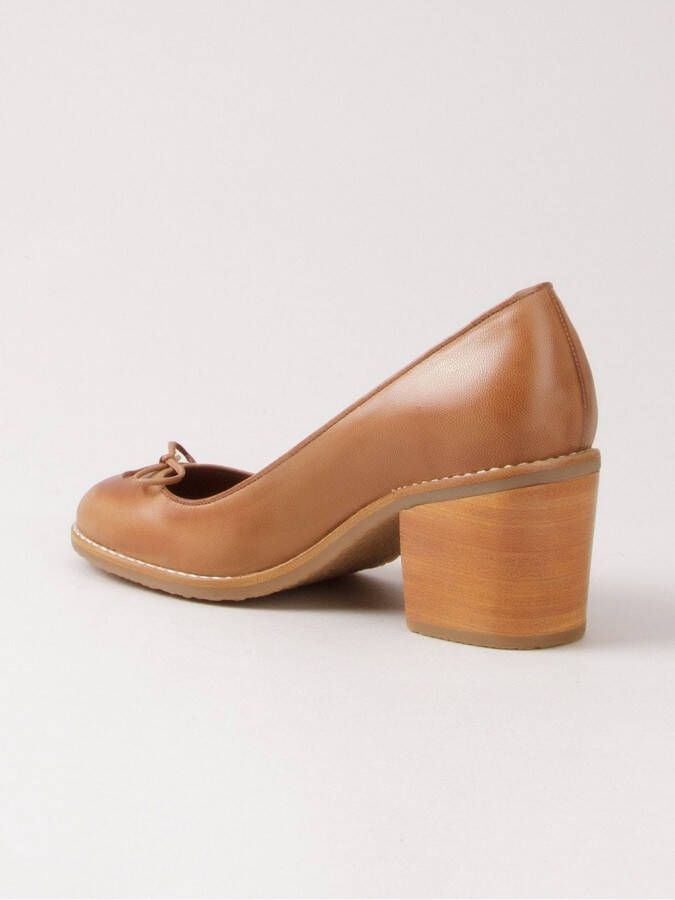 Sarah Chofakian pumps met chunky hak Bruin