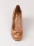 Sarah Chofakian pumps met chunky hak Bruin - Thumbnail 4