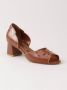 Sarah Chofakian pumps met chunky hak Bruin - Thumbnail 2