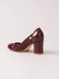 Sarah Chofakian pumps met chunky hak Rood - Thumbnail 3