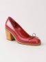 Sarah Chofakian pumps met chunky hak Rood - Thumbnail 2