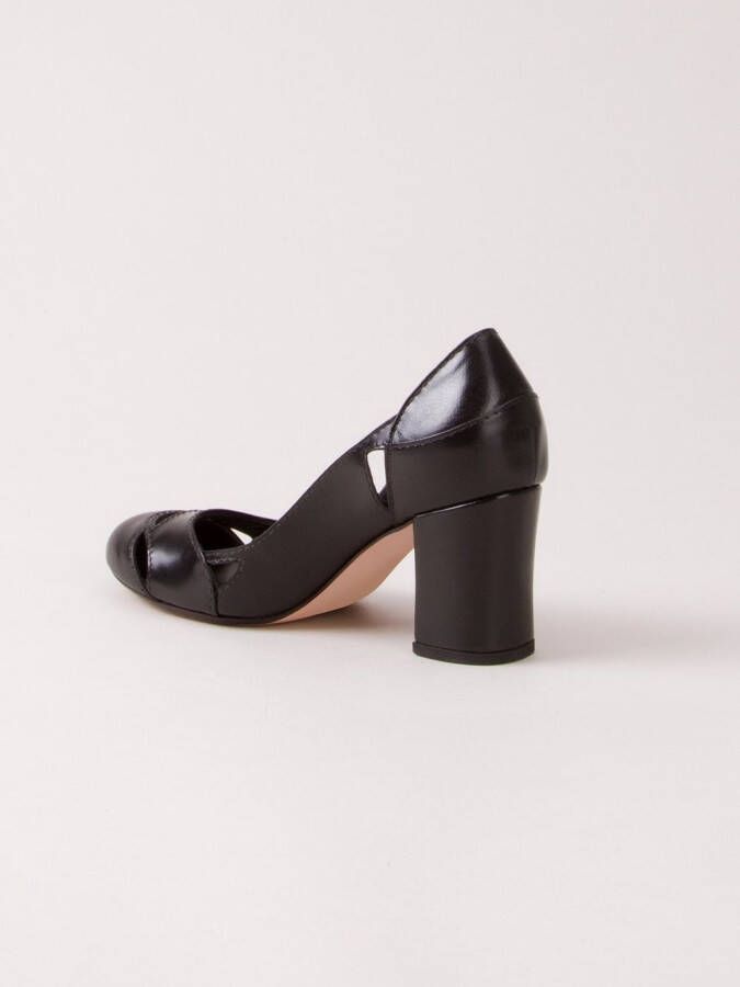 Sarah Chofakian pumps met chunky hak Zwart