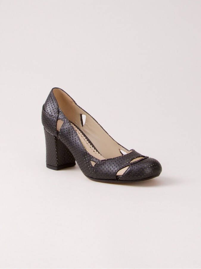 Sarah Chofakian pumps met chunky hak Zwart