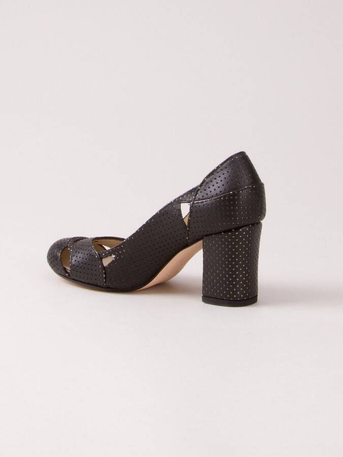 Sarah Chofakian pumps met chunky hak Zwart