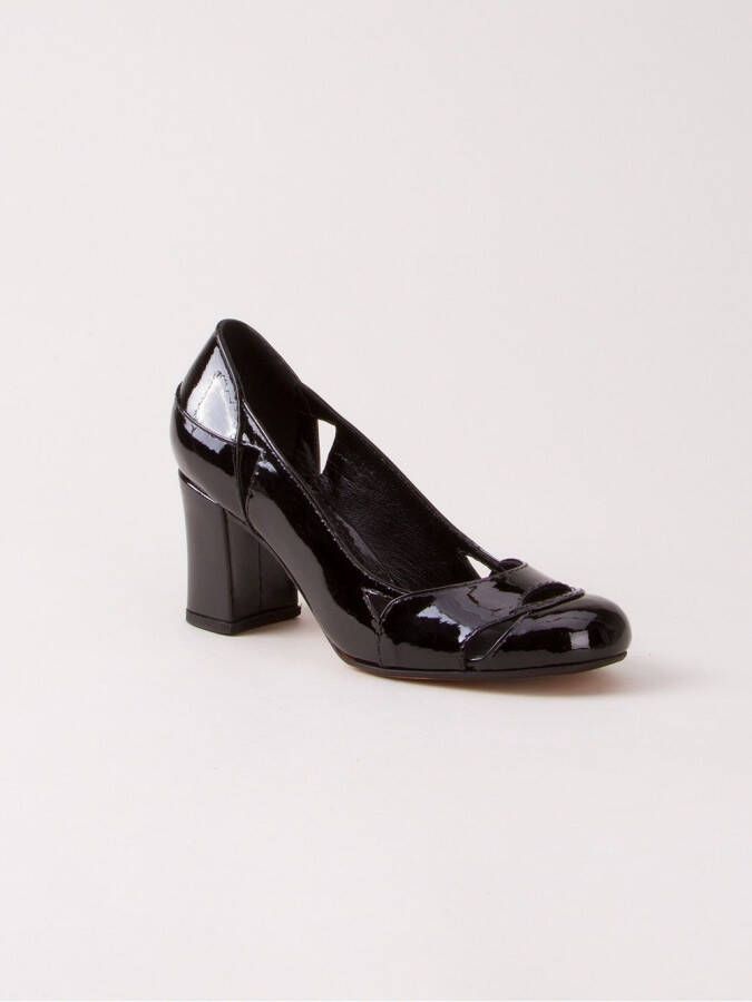 Sarah Chofakian chunky heel pumps Zwart