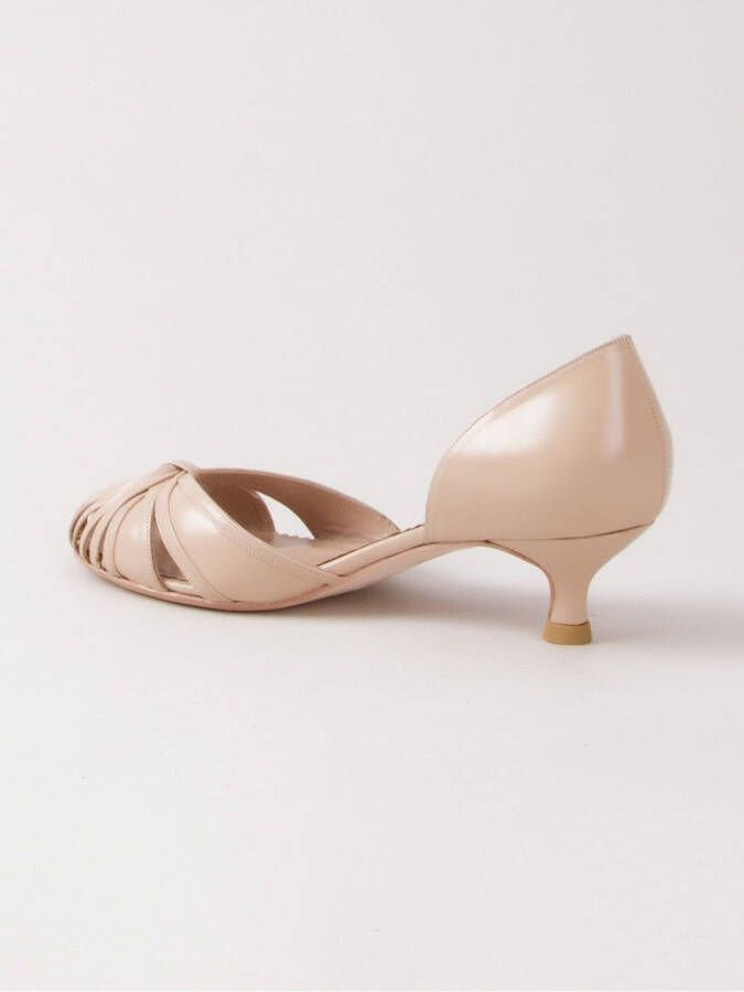 Sarah Chofakian pumps met lage hakken Beige