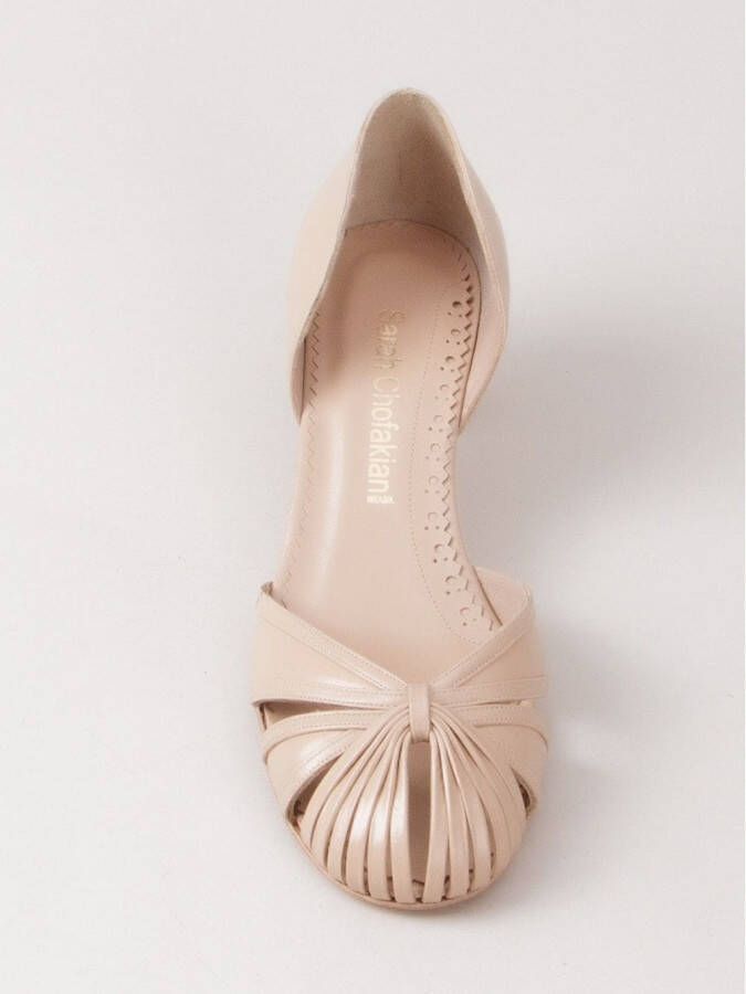 Sarah Chofakian pumps met lage hakken Beige