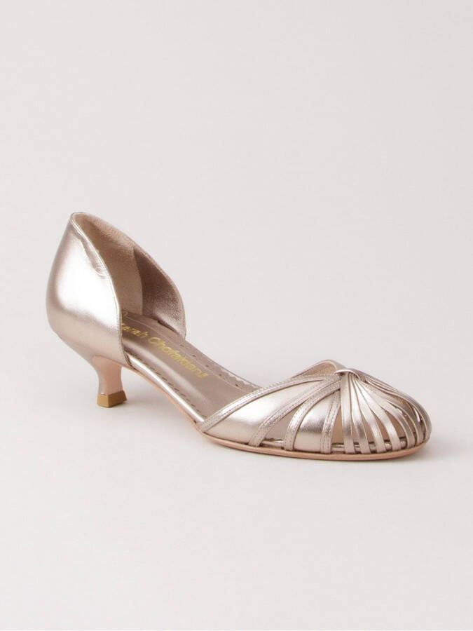 Sarah Chofakian pumps met lage hakken Metallic