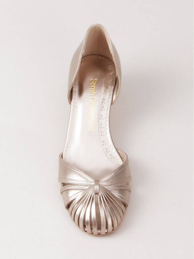 Sarah Chofakian pumps met lage hakken Metallic