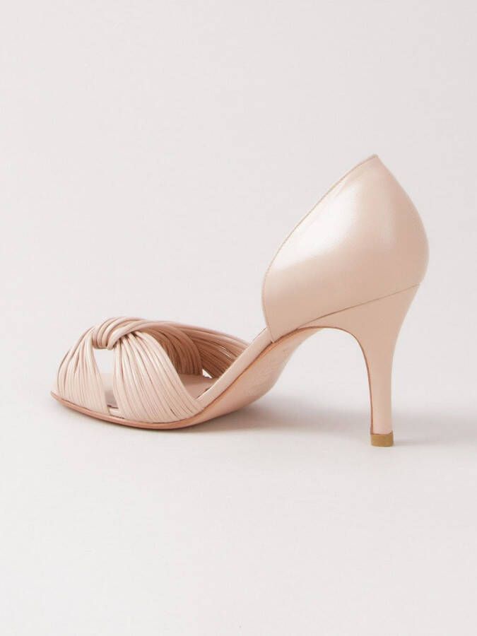 Sarah Chofakian pumps met open neus Beige