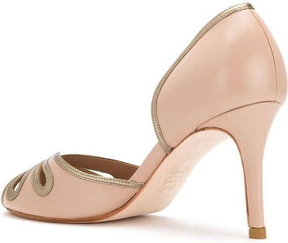 Sarah Chofakian peep toe pumps Beige